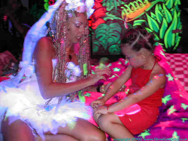 Faery face and body painting at Tribe of Frog